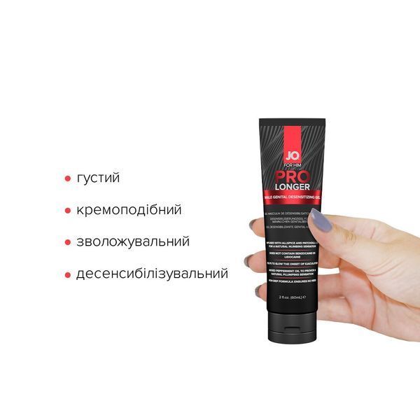 Пролонгер гель System JO Prolonger Gel (60 мл) з олією перцевої м&rsquo;яти, гвоздикового перцю та пачулів ON0081 фото