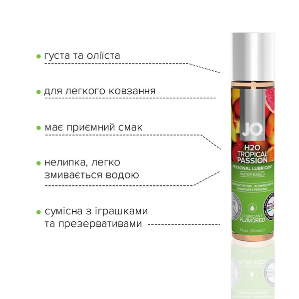 Лубрикант на водній основі System JO H2O &mdash; Tropical Passion без цукру, рослинний гліцерин ON0249 фото