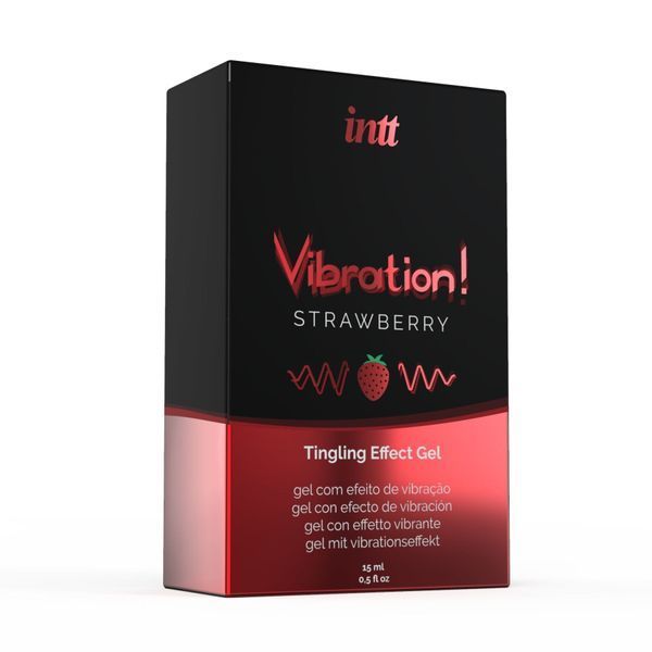 Рідкий вібратор Intt Vibration Strawberry (15 мл), густий гель, дуже смачний, діє до 30 хвилин ON0086 фото