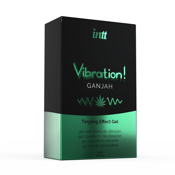 Рідкий вібратор Intt Vibration Ganjah (15 мл), густий гель, незвичайний смак, діє до 30 хвилин ON0029 фото