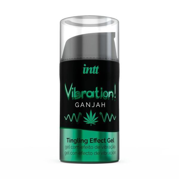 Рідкий вібратор Intt Vibration Ganjah (15 мл), густий гель, незвичайний смак, діє до 30 хвилин ON0029 фото